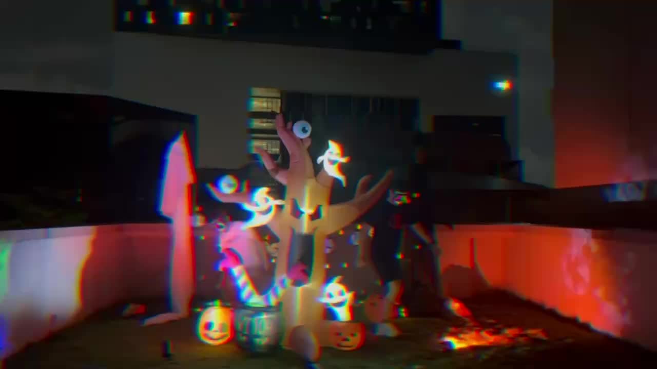 1pc LED Dual Color Halloween Mask with Purification Function, Men's Horror Mask for Carnival Costume Parties