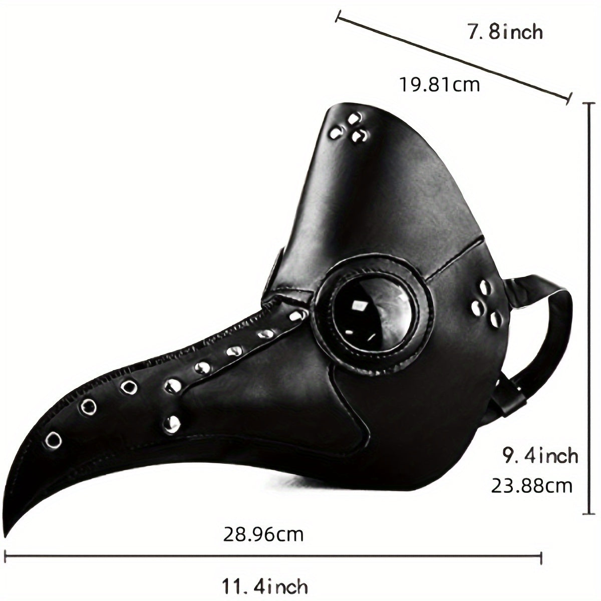 PU Leather Plague Doctor Mask, Halloween Mask Costume Props, Gift for Friend